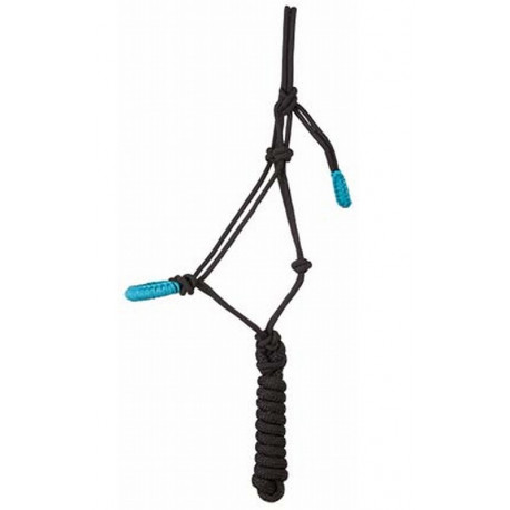 Rope Halter black and blue - aSmilinghorse.com